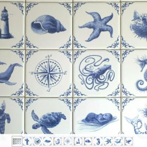 Delft style nautical tiles by Kit Oz