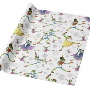 nutcracker ballet wrapping paper with tree frogs